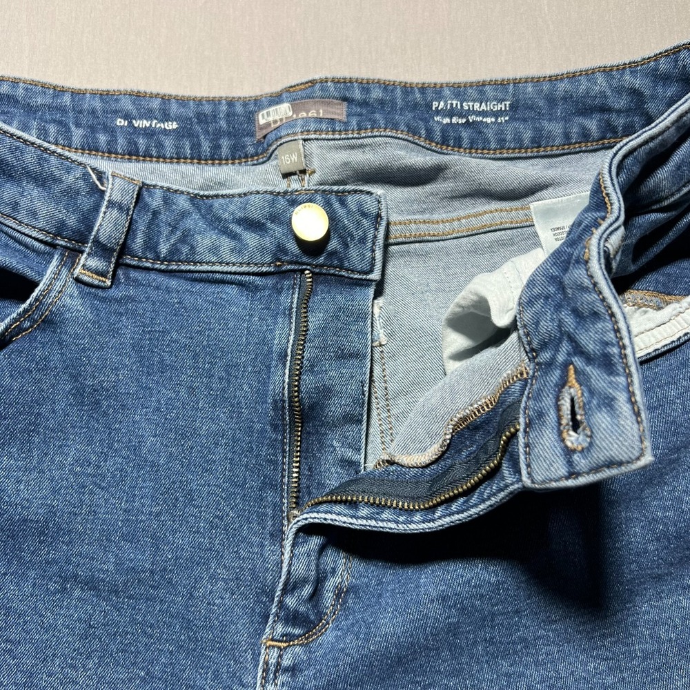 DL1961 Womens Blue Denim High Rise Vintage 31 Patti Straight Jeans Plus Size 16W - Picture 5 of 16
